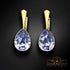 Серебряные серьги "Kristāla Lāse (Tanzanite)" с кристаллами Preciosa™